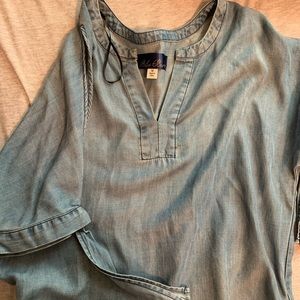 Blue short sleeved dress